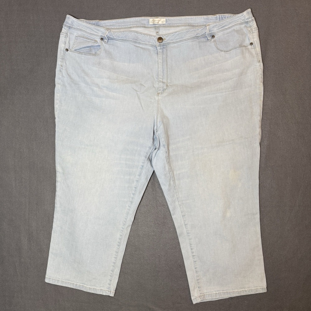 J. Jill Denim Cropped Light Wash Jeans Women's Plus Size 26
